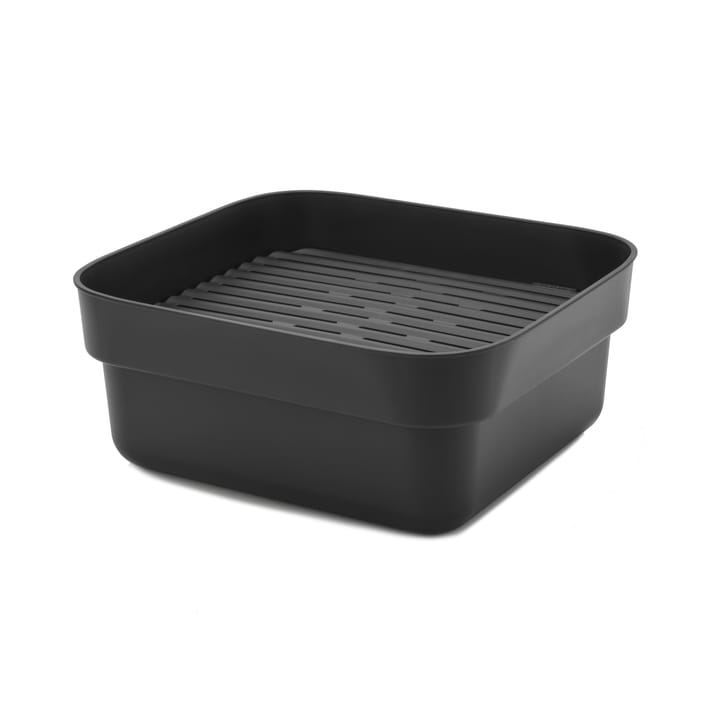 Sinkside dish bowl with drying tray 34x37 cm - Dark grey - Brabantia