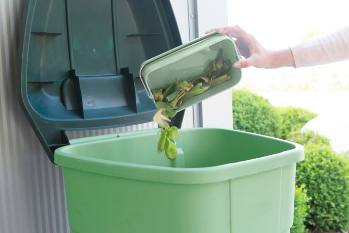 Sinkside food waste bin 13x22 cm - Jade green - Brabantia