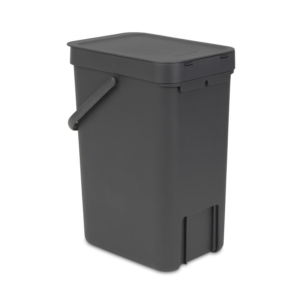 Brabantia Sort & Go waste bin 12 l. grey | Scandinavian Design | Indoor recycling bins | Grey
