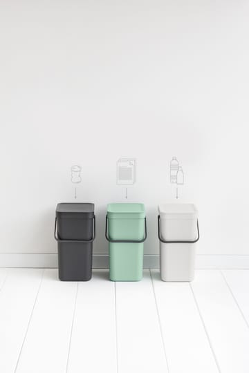 Sort & Go waste bin 12 l. - Jade green - Brabantia