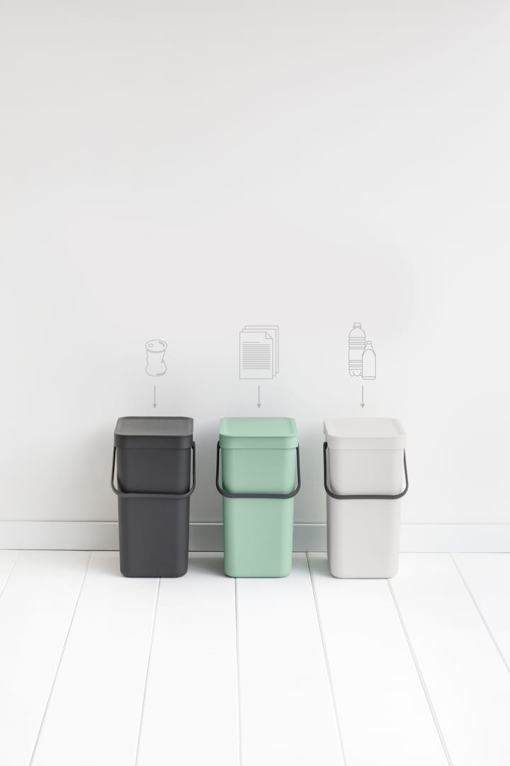 Sort & Go waste bin 12 l. - Jade green - Brabantia