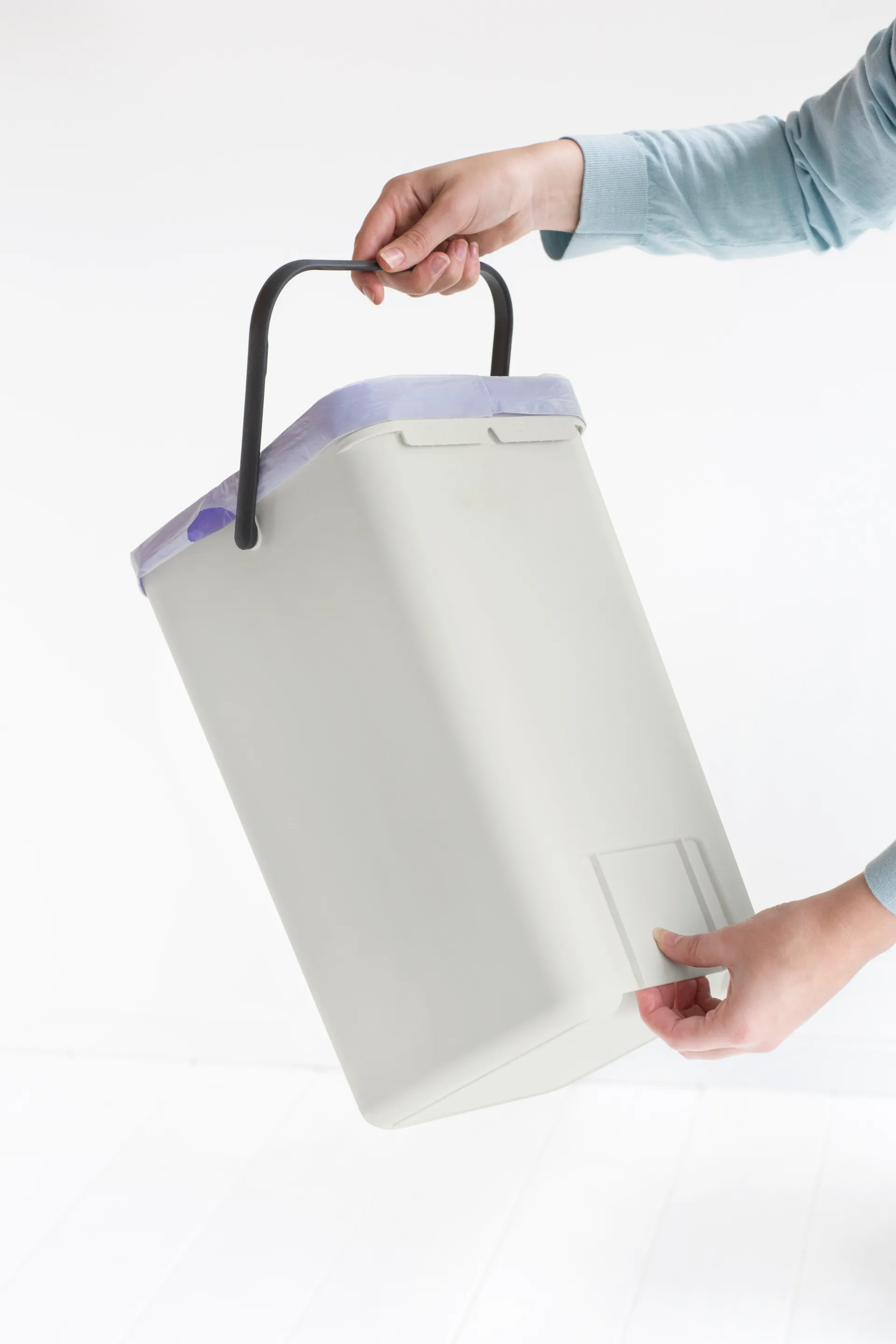 Sort & Go waste bin 12 l., Light grey Brabantia