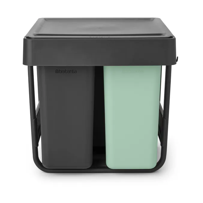Sort&Go Built-in Bins, 10+10+20 L, Dark grey Brabantia