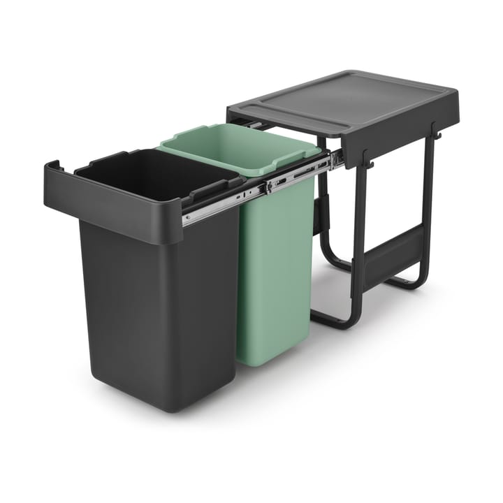 Sort&Go Built-in Bins, 2x15 L - Dark grey - Brabantia