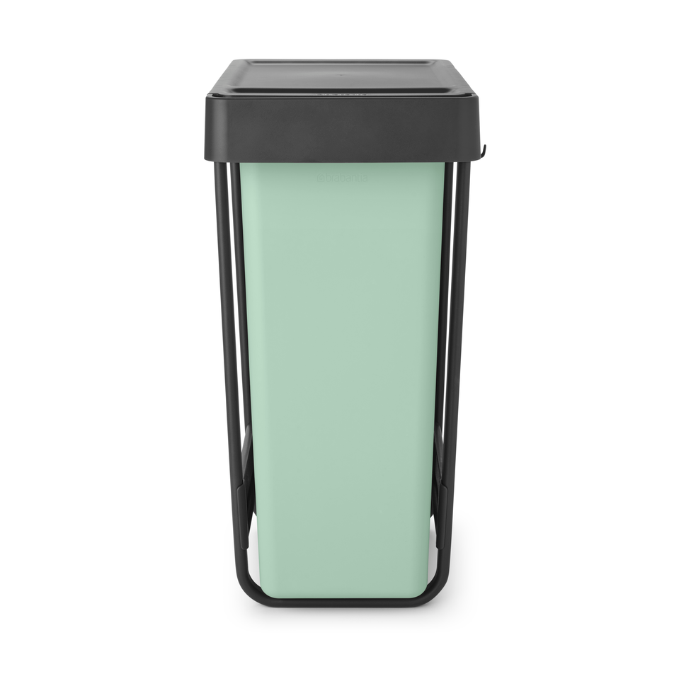 Brabantia Sort&Go Built-in Bins, 2x30 L Dark grey | Scandinavian Design | Indoor recycling bins | Grey