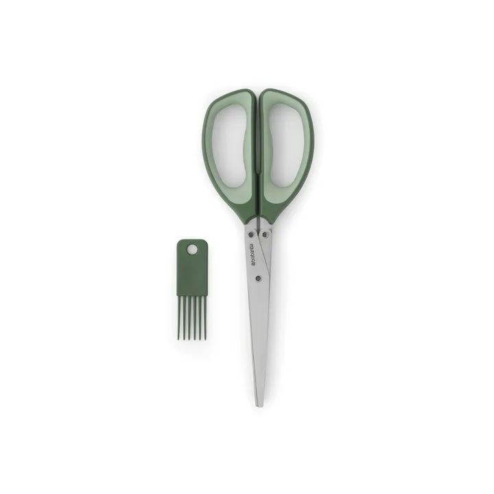 Tasty herb scissors with cleaning comb - Green - Brabantia