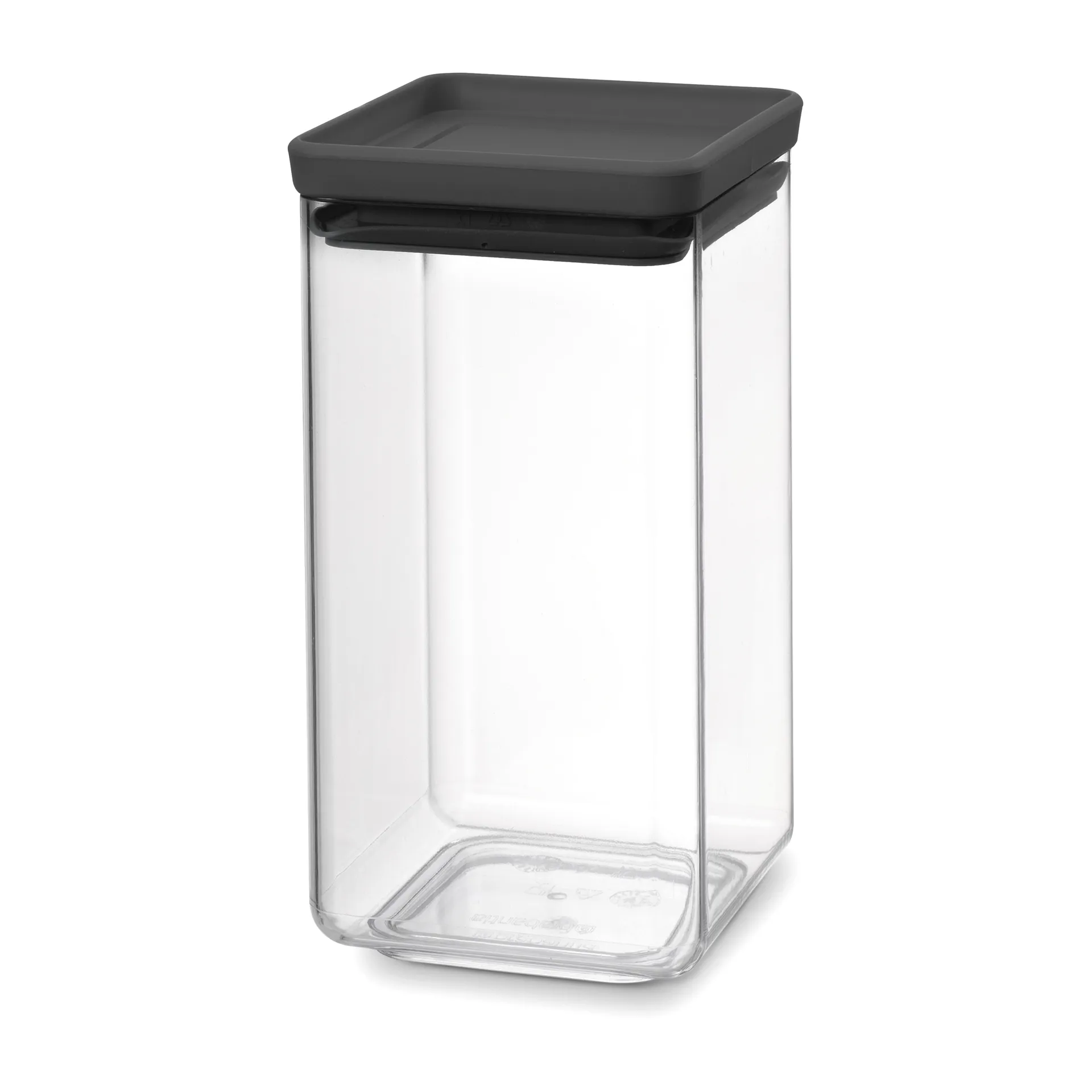 TASTY+ square storage jar 1.6 L, Dark grey Brabantia