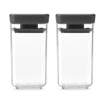 TASTY+ stackable container 2 pieces 0.15 L - Dark grey - Brabantia
