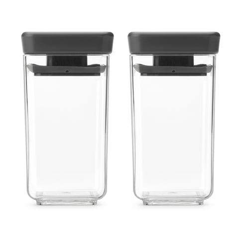 Brabantia TASTY+ stackable container 2 pieces 0.15 L Dark grey
