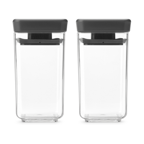 Brabantia TASTY+ stackable container 2 pieces 0.15 L Dark grey