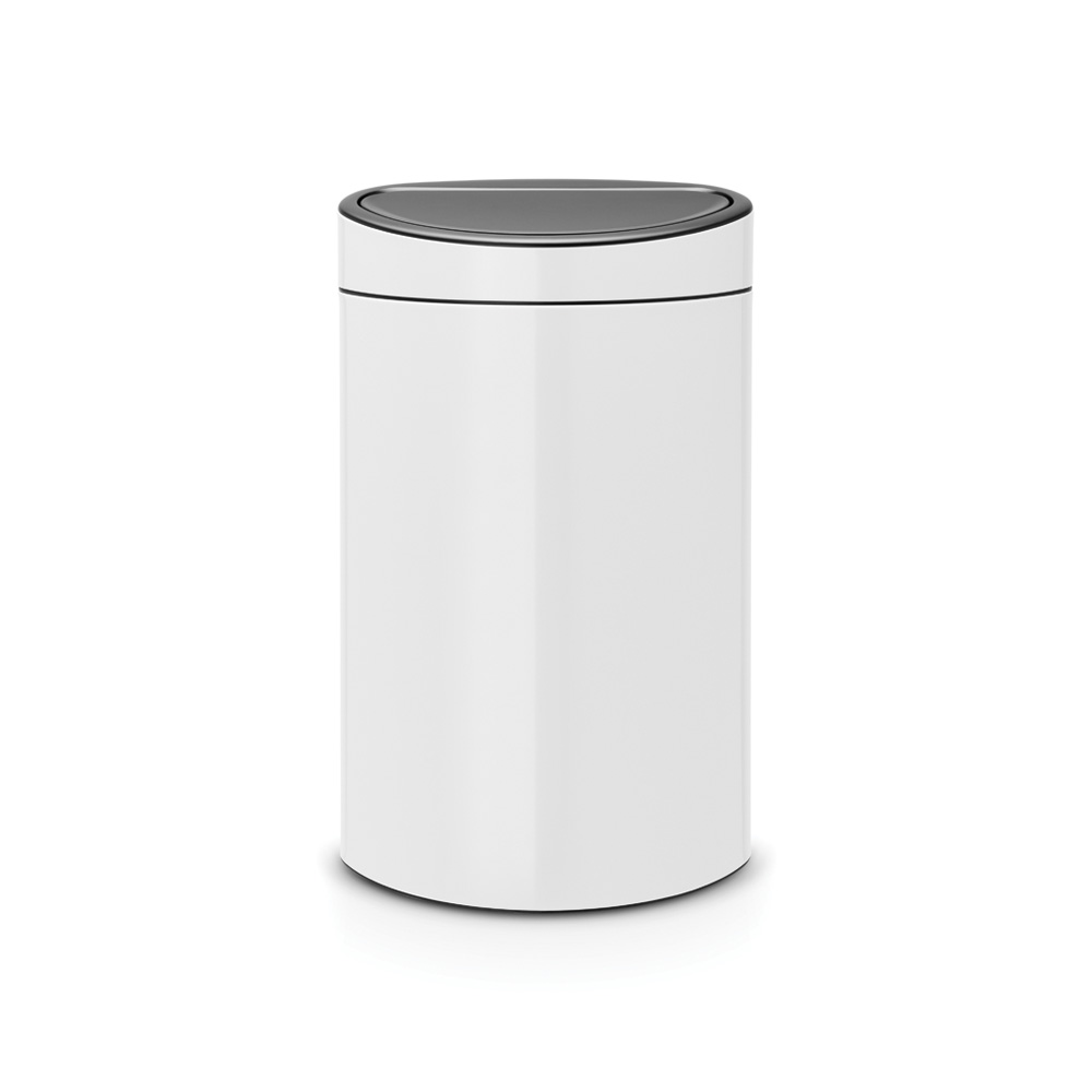 Brabantia Touch Bin plastic 40 L White | Scandinavian Design | Pedal bins | White