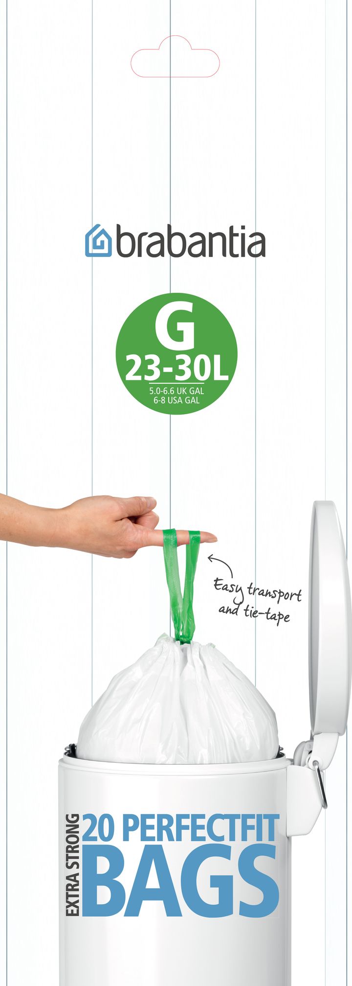 Waste Bags G for bins of 23-30 liters 20 bags/roll - 23-30 L - Brabantia