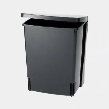 Waste Bin, rectangular (incl wall brackets) 10 L, Black Brabantia