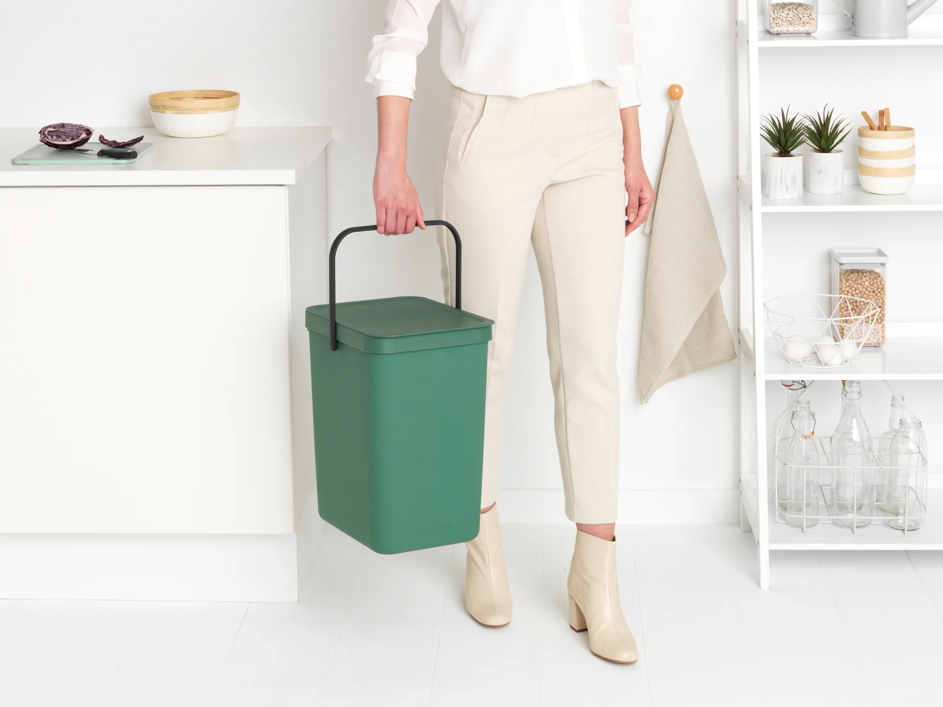 Waste Bin Sort & Go 25L, Fir Green Brabantia