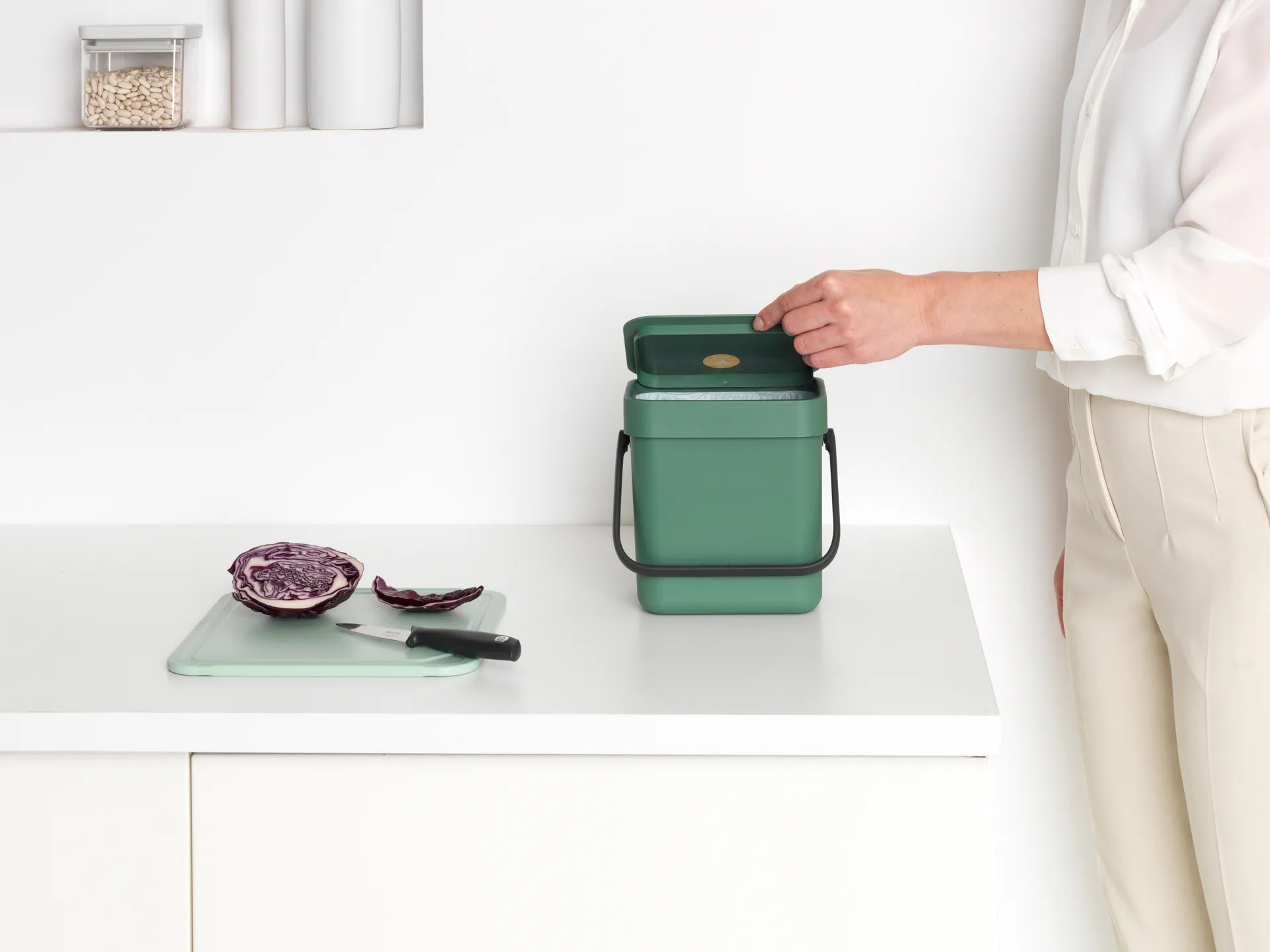 Waste bin Sort & Go 3 L, Fir Green Brabantia