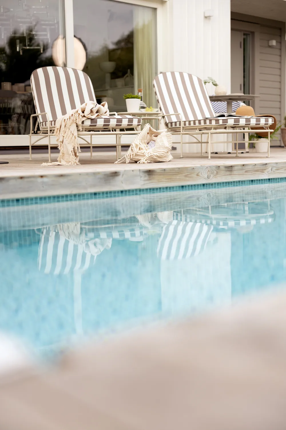 Arts daybed 196x96 cm, Soft White-beige stripes Brafab