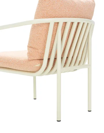 Bendt armchair - White-teddy orange - Brafab