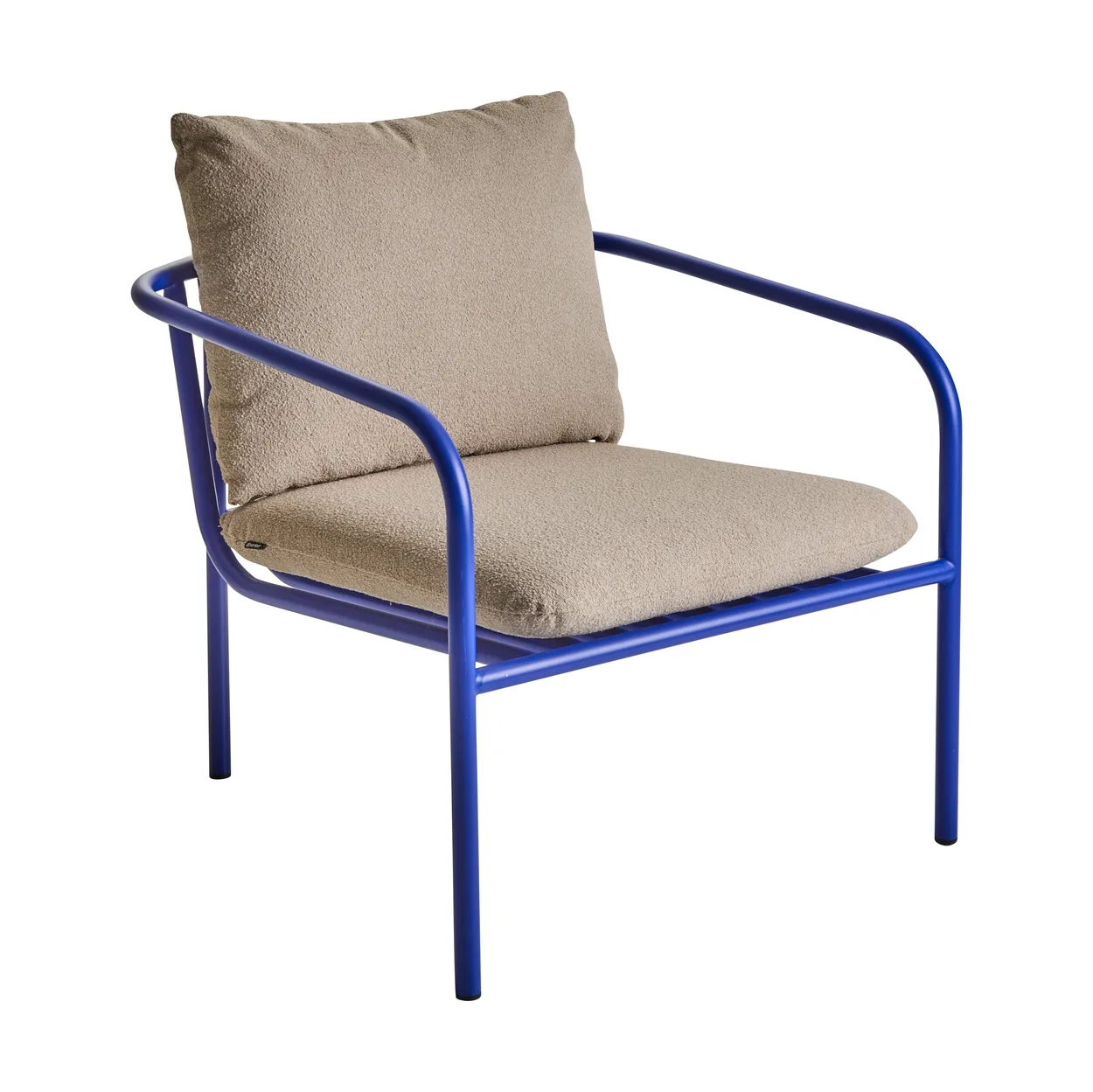 Brafab Bendt lounge chair Teddy beige-indigo blue | Scandinavian Design | Blue