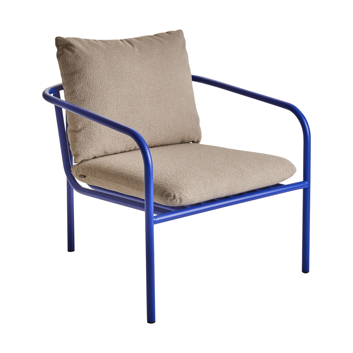 Brafab Bendt lounge chair Teddy beige-indigo blue