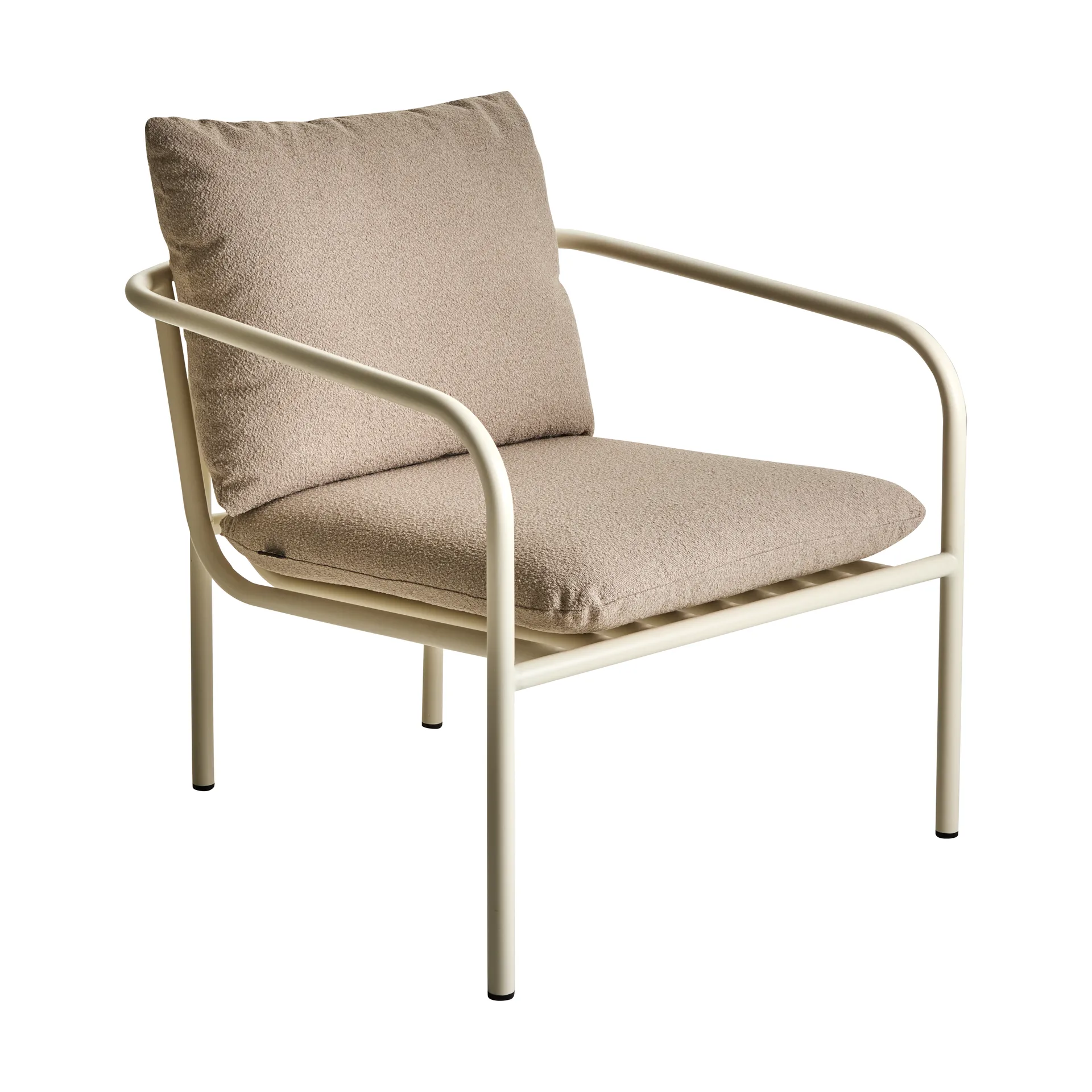 Bendt lounge chair, Teddy beige-pearl white Brafab