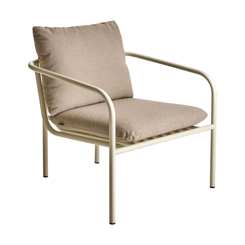 Brafab Bendt lounge chair Teddy beige-pearl white