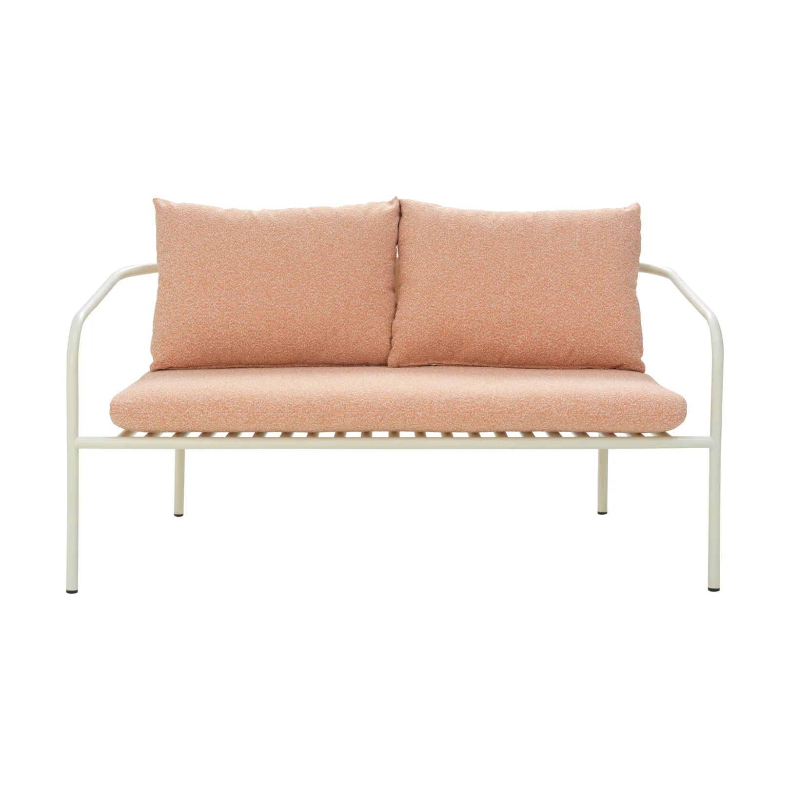 Bendt sofa, Pearl white-teddy orange Brafab