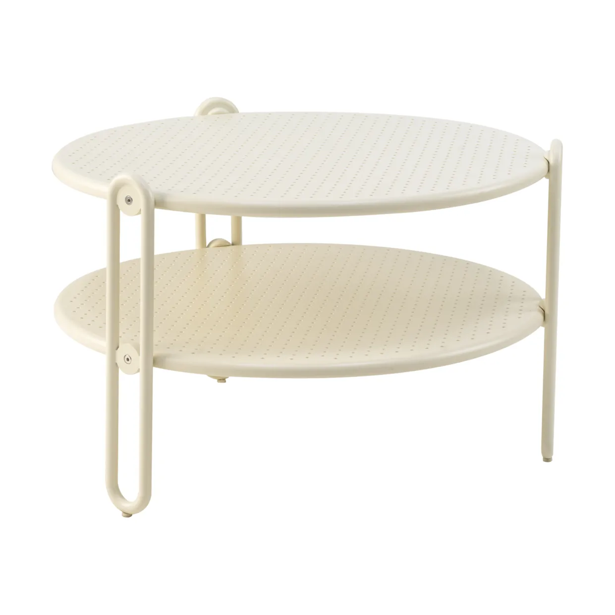 Blixt coffee table, Pearl white, Ø65 cm Brafab