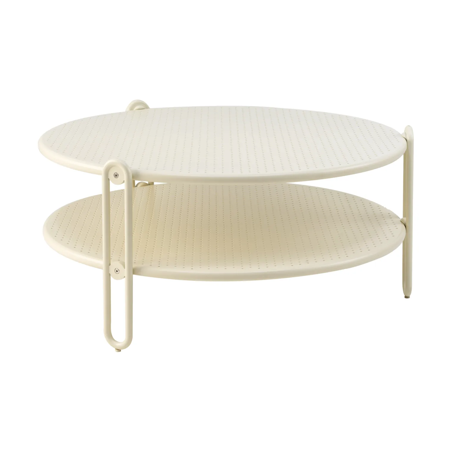 Blixt coffee table, Pearl white, Ø85 cm Brafab