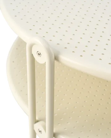 Blixt coffee table - Pearl white, Ø85 cm - Brafab