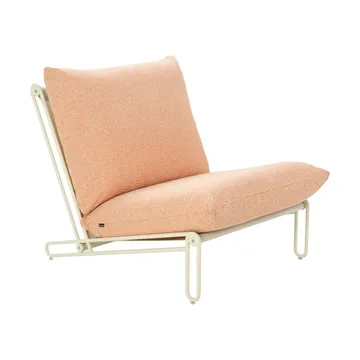 Blixt lounge armchair - Pearl white-teddy orange - Brafab