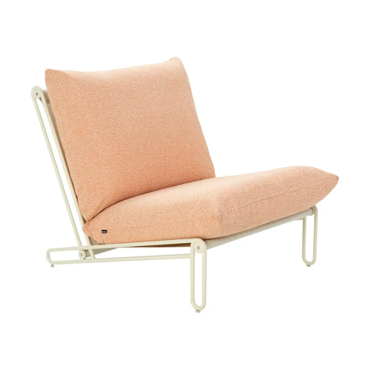 Blixt lounge armchair - Pearl white-teddy orange - Brafab