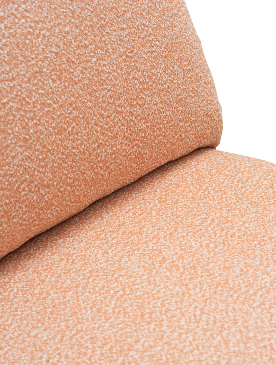 Blixt lounge armchair, Pearl white-teddy orange Brafab