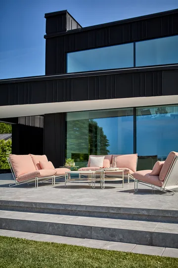 Blixt lounge armchair - Pearl white-teddy orange - Brafab