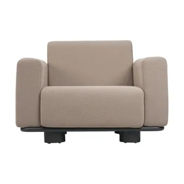 Bolster armchair - Anthracite-teddy beige - Brafab