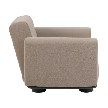 Bolster armchair - Anthracite-teddy beige - Brafab
