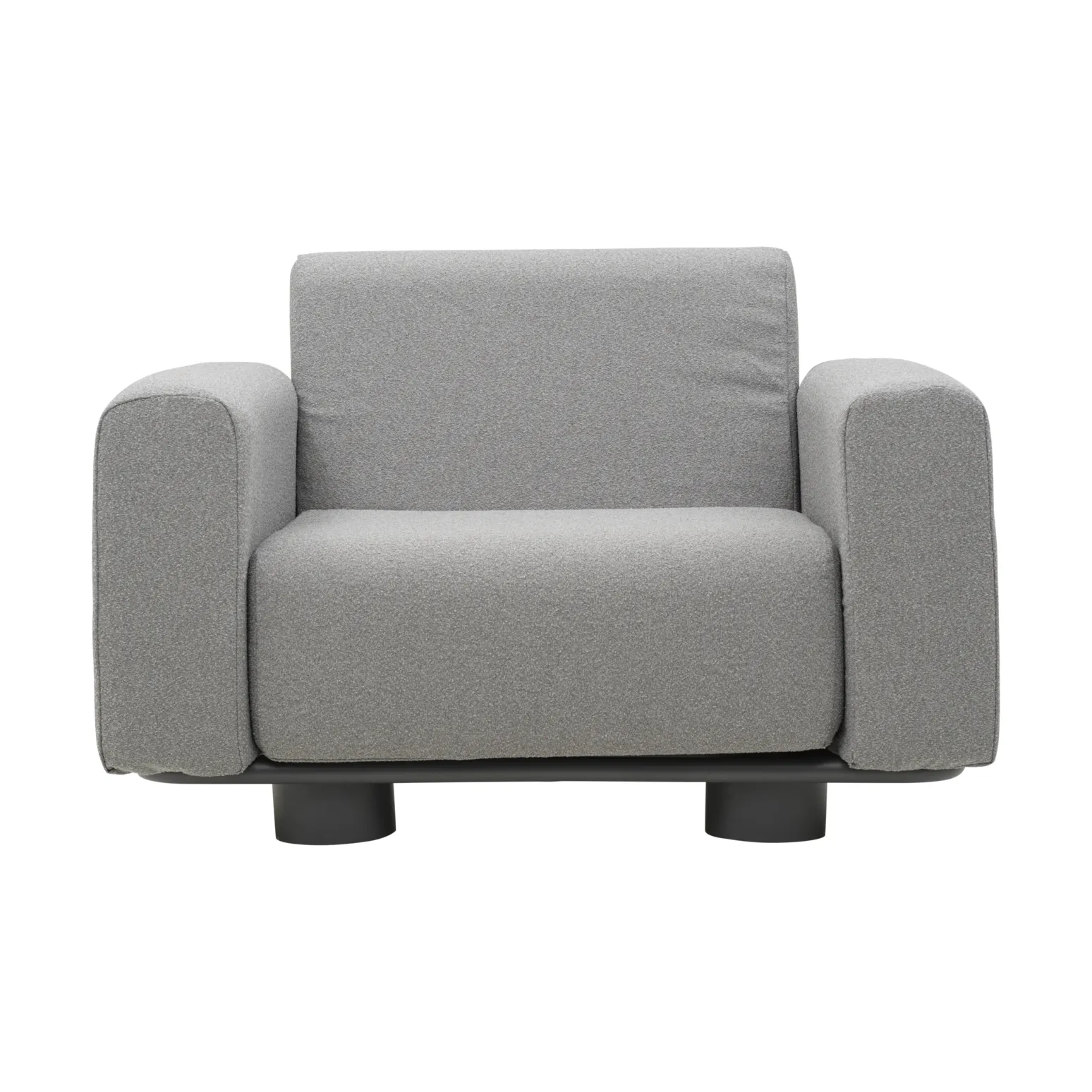 Bolster armchair, Anthracite-teddy grey Brafab