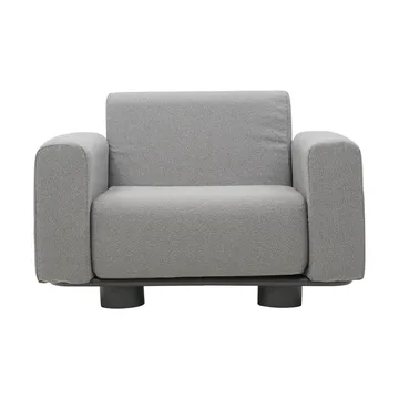 Bolster armchair - Anthracite-teddy grey - Brafab