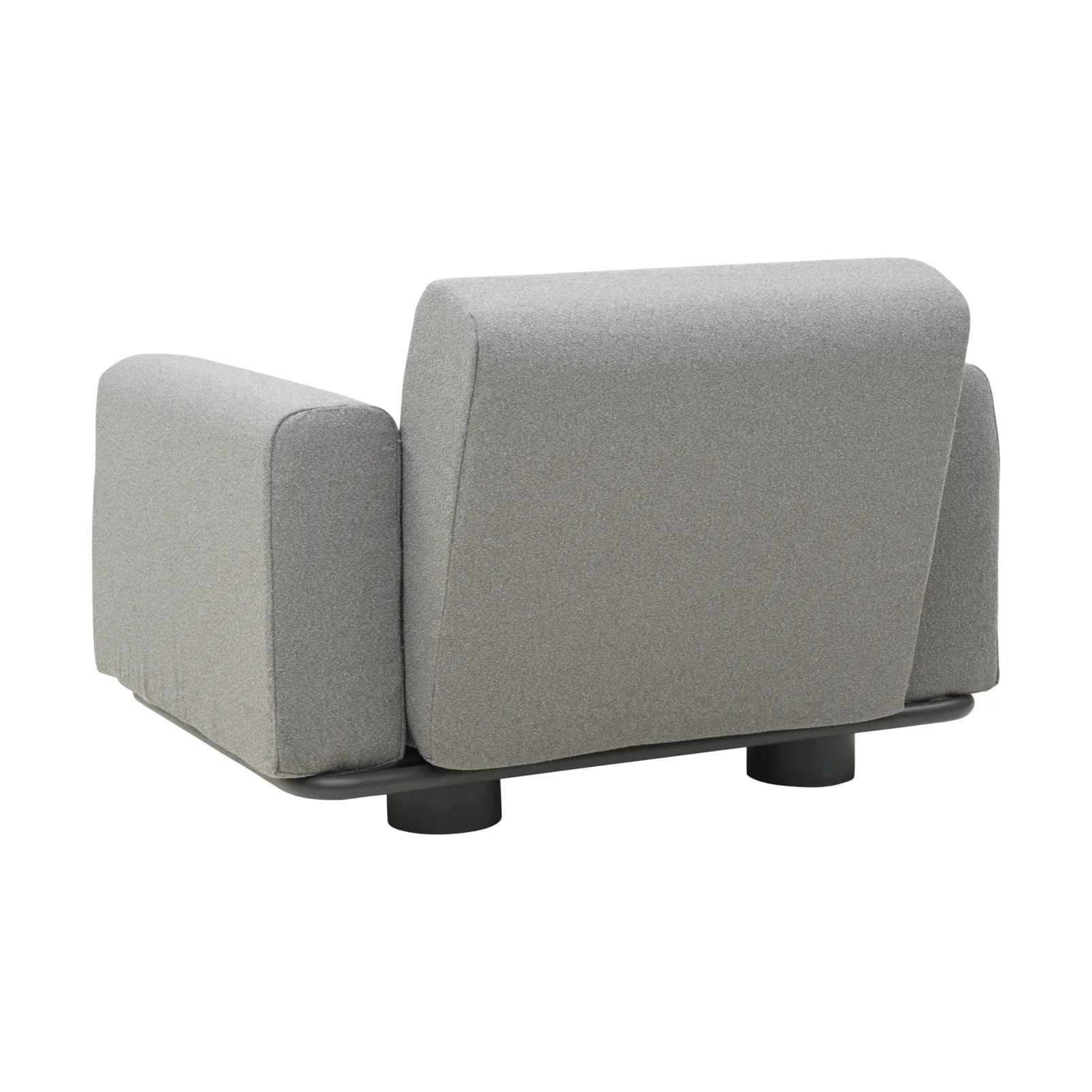 Bolster armchair, Anthracite-teddy grey Brafab