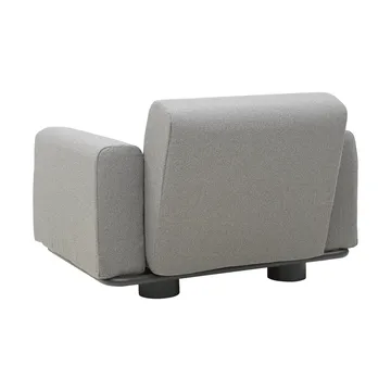 Bolster armchair - Anthracite-teddy grey - Brafab