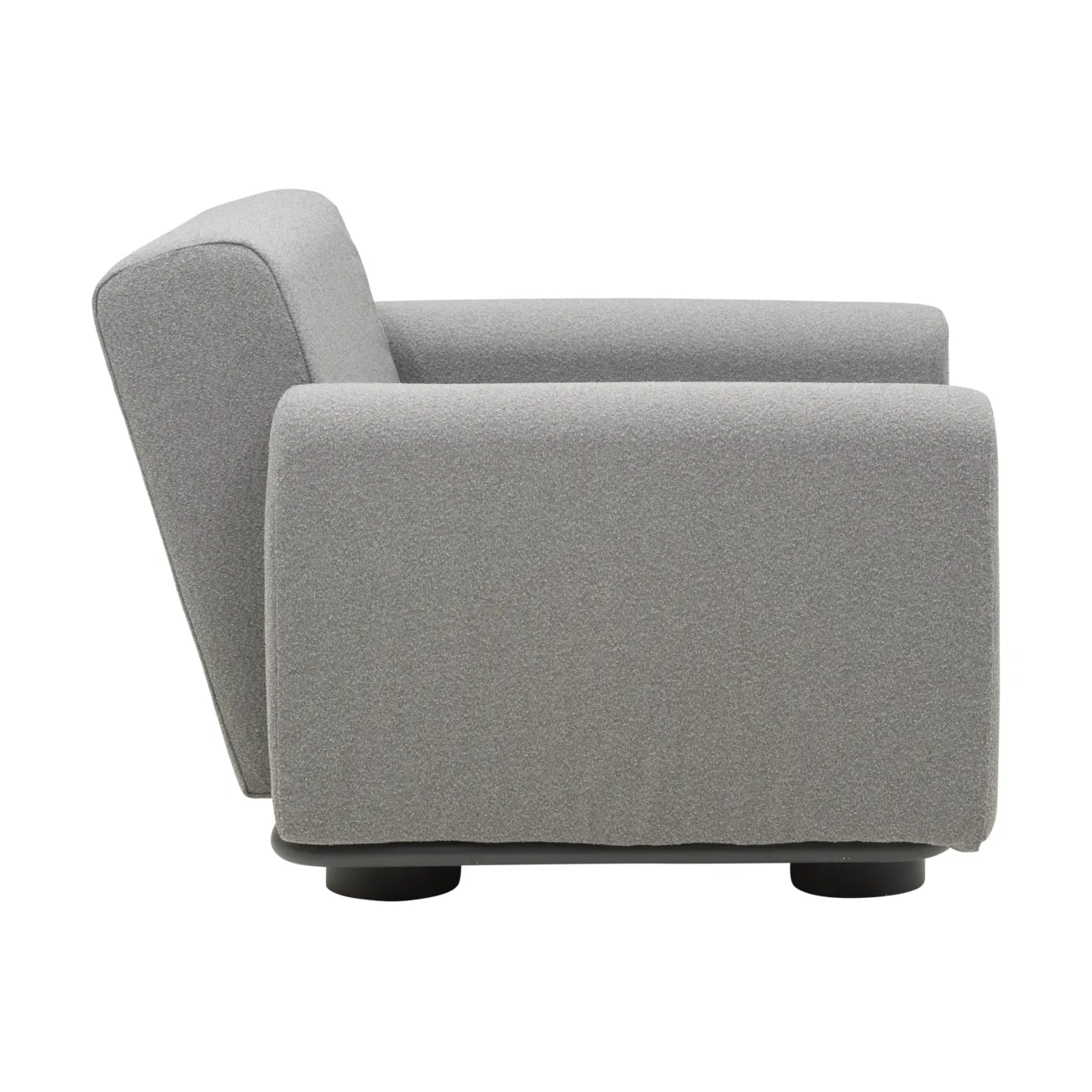 Bolster armchair, Anthracite-teddy grey Brafab