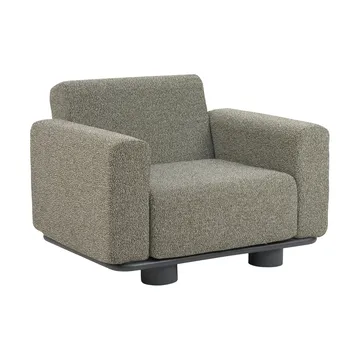 Bolster armchair - Anthracite-teddy verde - Brafab