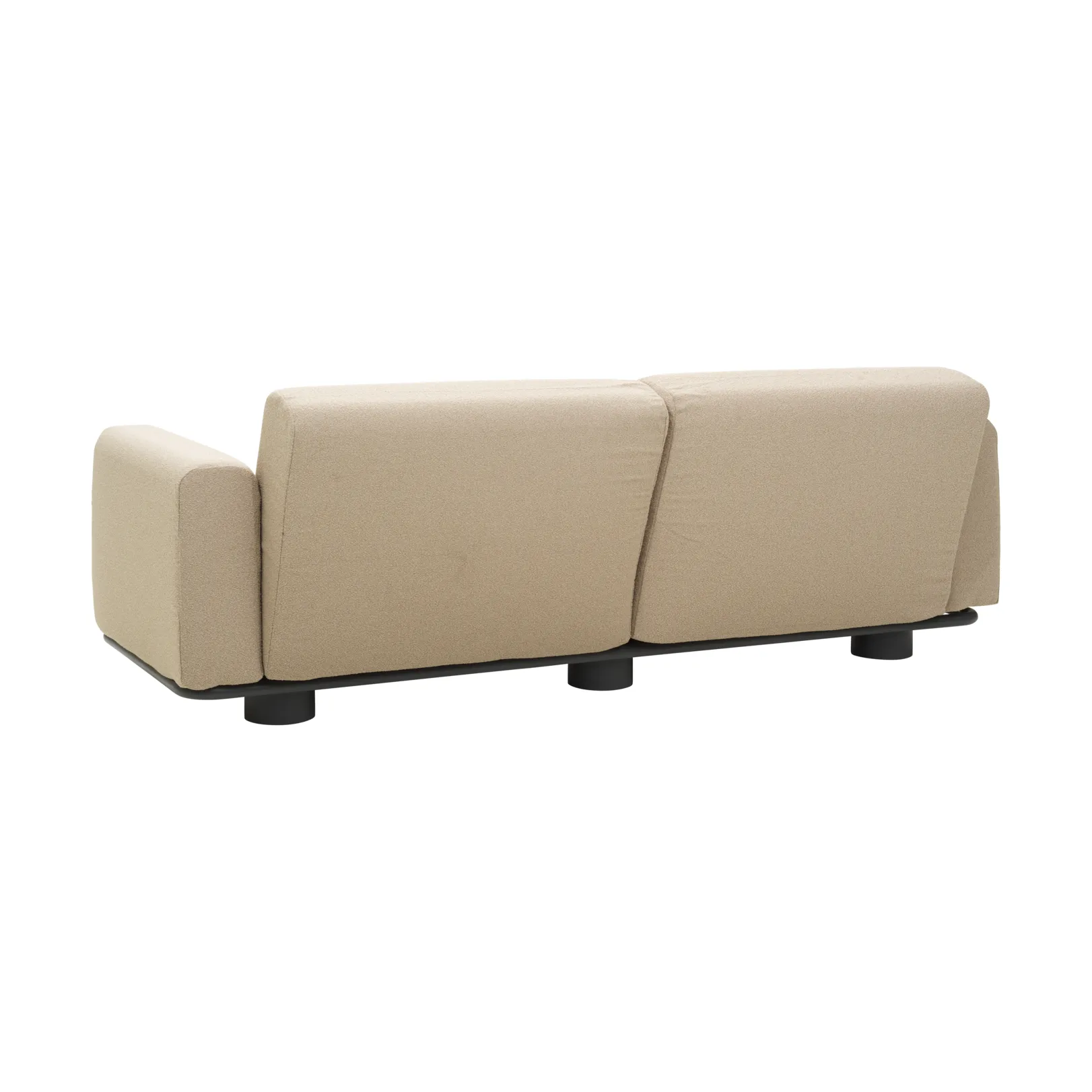 Bolster sofa, Anthracite-teddy beige, 2.5-seater Brafab
