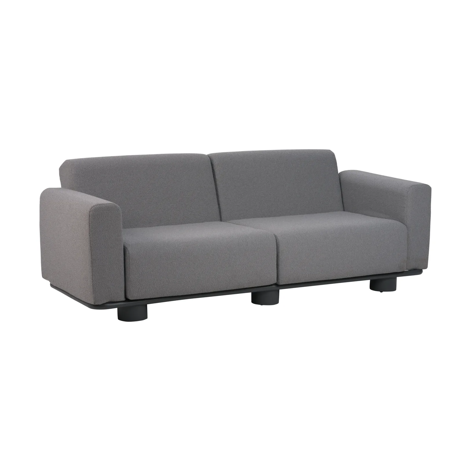 Bolster sofa, Anthracite-teddy grey, 2.5-seater Brafab