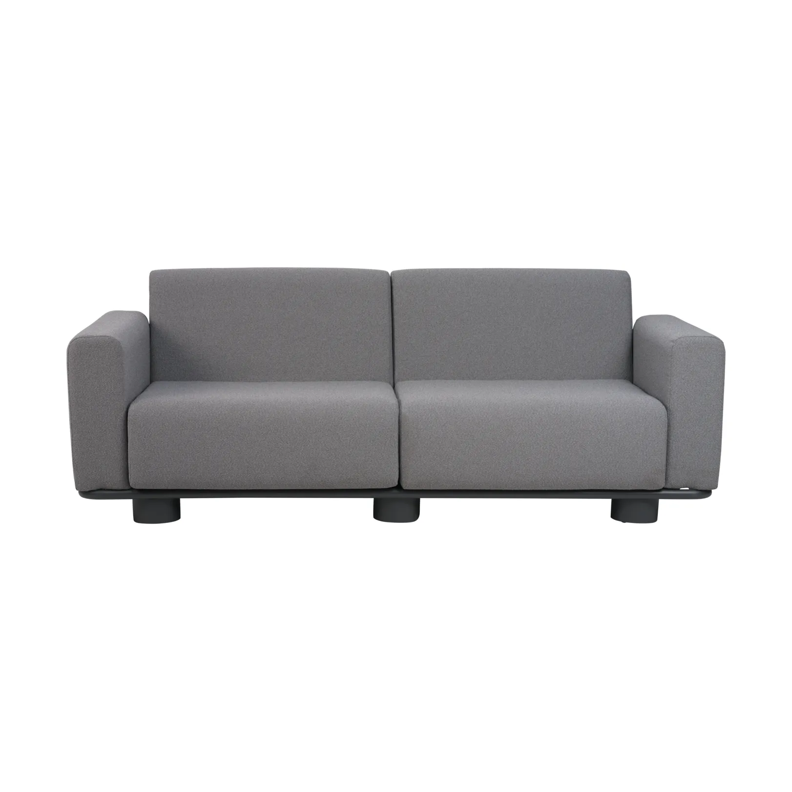 Bolster sofa, Anthracite-teddy grey, 2.5-seater Brafab
