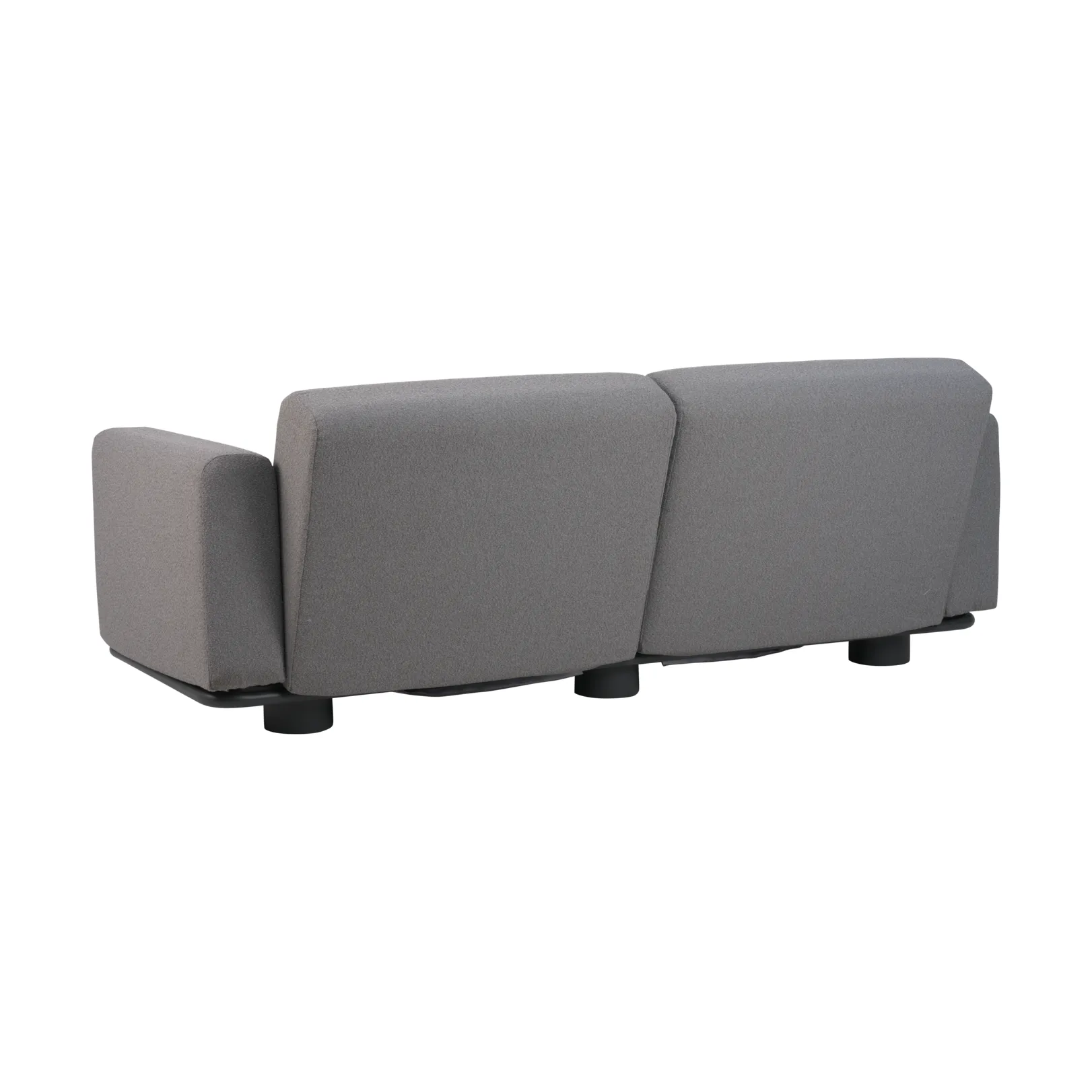 Bolster sofa, Anthracite-teddy grey, 2.5-seater Brafab