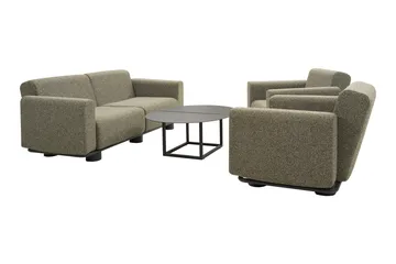Bolster sofa - Anthracite-teddy verde, 2.5-seater - Brafab