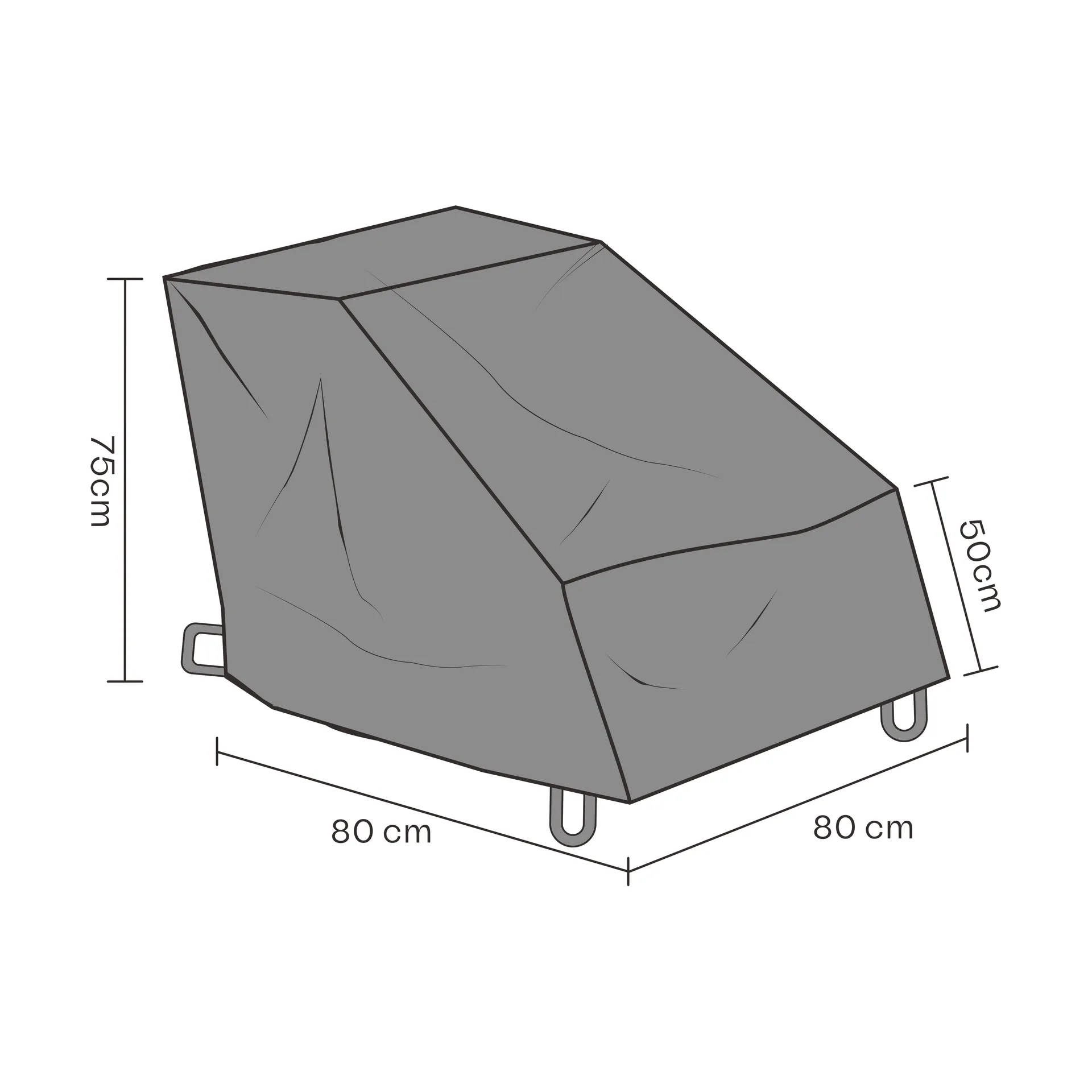 Brafab furniture cover armchair, Black 80 cm Brafab