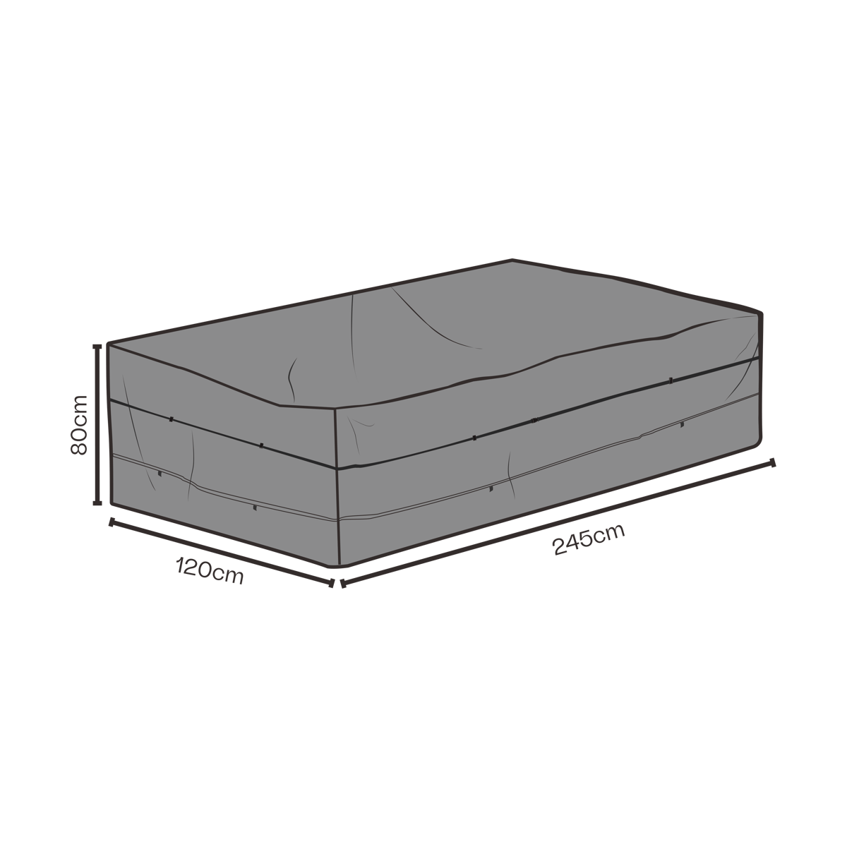 Brafab Brafab furniture cover dining group Black 245x120 cm