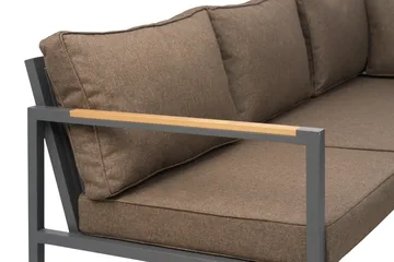 Cap sofa group - Anthracite-brown, 6-seater - Brafab