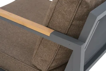 Cap sofa group - Anthracite-brown, 6-seater - Brafab